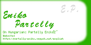 eniko partelly business card